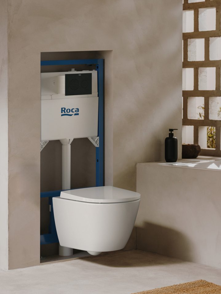 Roca-stelaz podtynkowy Duplo S-kompletny zestaw-ceramika WC